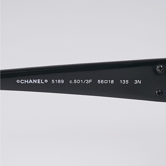 CHANEL Black Frame Quilted CC Logo Sunglasses - Picture 4 of 12